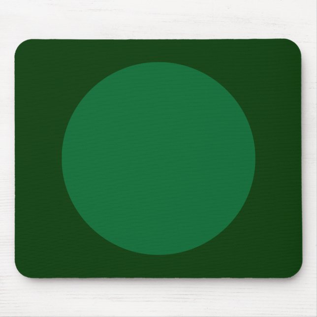 Circle - Forest Green and Dk Green Mouse Mat (Front)
