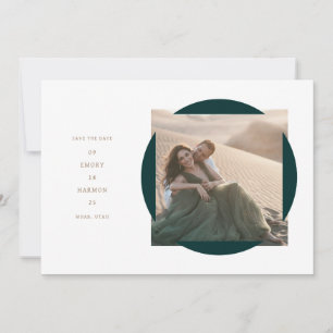 Circle Frame Save the Date card