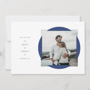 Circle Frame Save the Date card