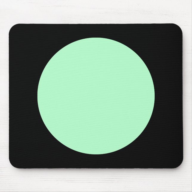 Circle - Ghost Green and Black Mouse Mat (Front)