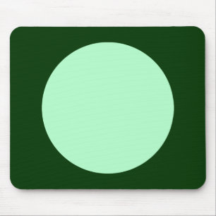 Circle - Ghost Green and Dk Green Mouse Mat