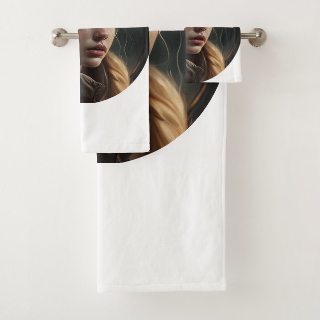 Circle girl bath towel set (Insitu)