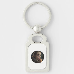 Circle girl key ring