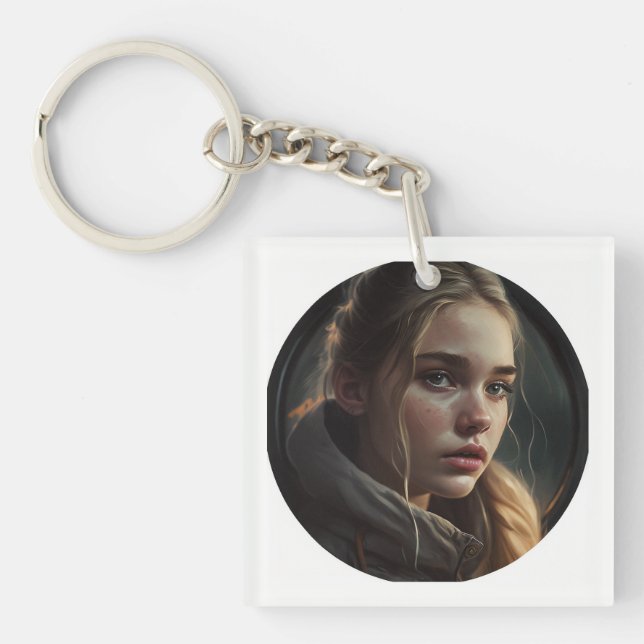 Circle girl key ring (Front)