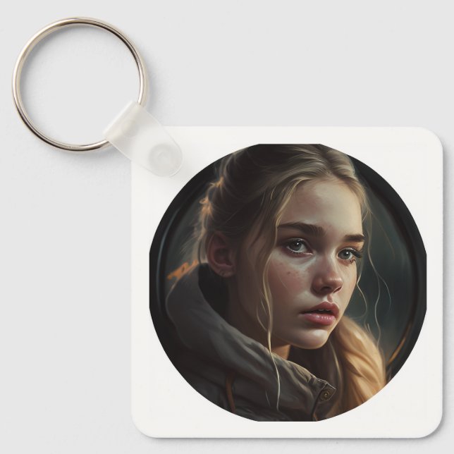 Circle girl key ring (Front)