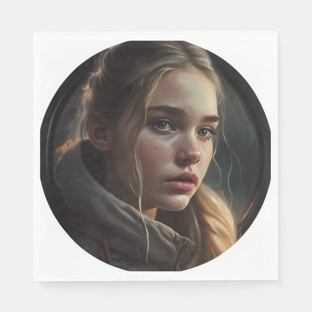 Circle girl napkin (Front)
