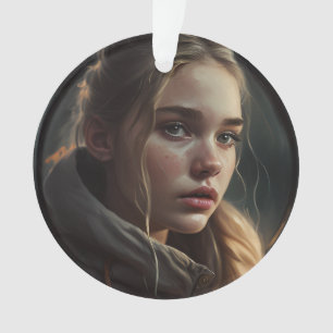 Circle girl ornament