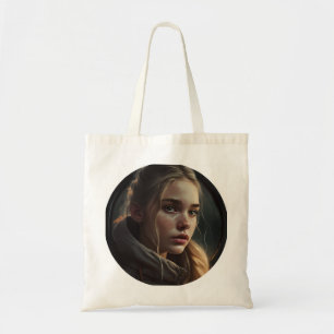 Circle girl tote bag