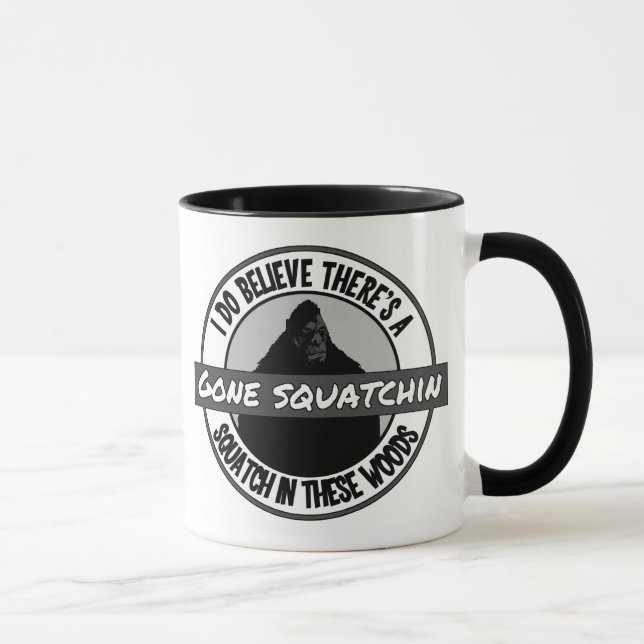 Circle - Gone Squatchin' - Squatch in these Woods Mug (Right)