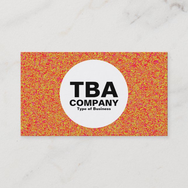 Circle - Grainy Orange Business Card (Front)
