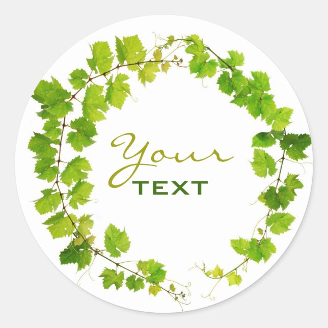 Circle grapevine sticker (Front)