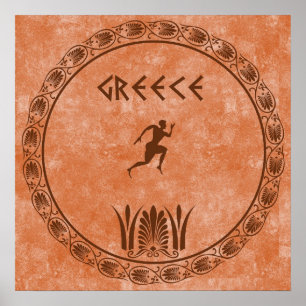 Circle Greek design Poster