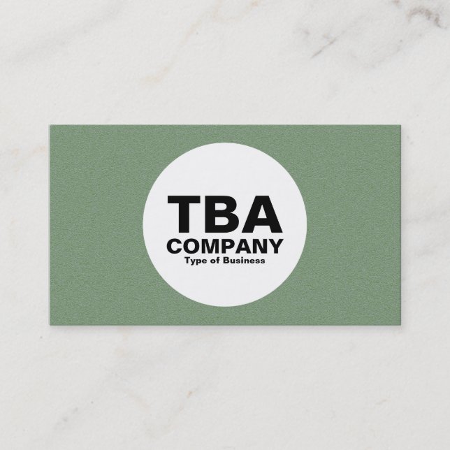 Circle - Green Texture Business Card (Front)