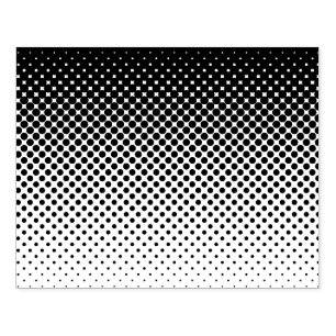 Circle Halftone Gradient Pattern 4" x 5" Rectangle Rubber Stamp