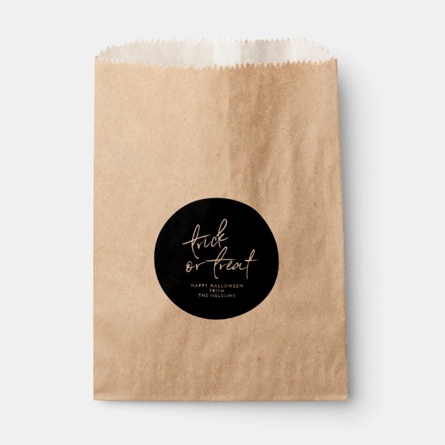 Circle Halloween Favour Bag | Halloween Treat Bag (Front)