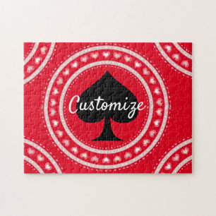 Circle Hearts Black Spade Thunder_Cove Jigsaw Puzzle