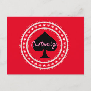 Circle Hearts Black Spade Thunder_Cove Postcard
