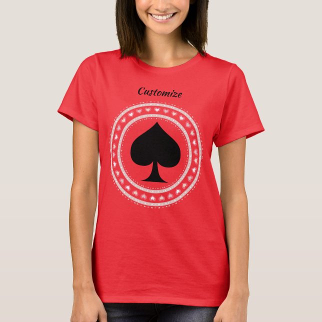Circle Hearts Black Spade Thunder_Cove T-Shirt (Front)