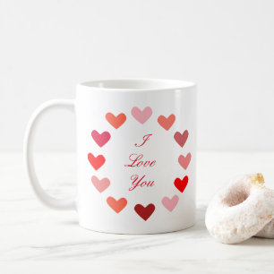 Circle Hearts I Love You - Mug