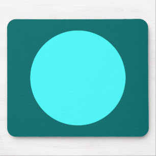 Circle - Ice Blue and Moss Green Mouse Mat