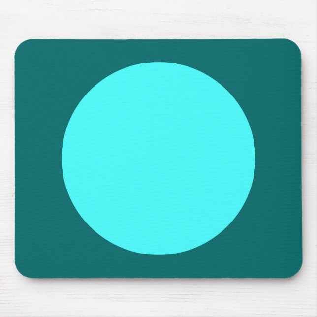 Circle - Ice Blue and Moss Green Mouse Mat (Front)
