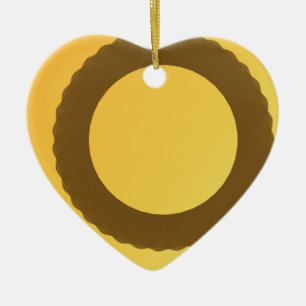 circle in brown earth abstract ceramic tree decoration