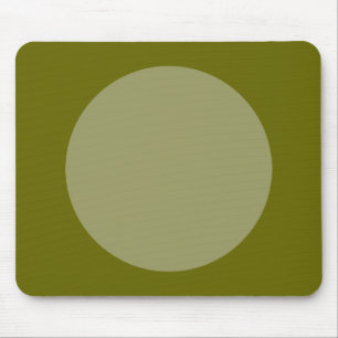 Circle - Khaki and Deep Olive Mouse Mat