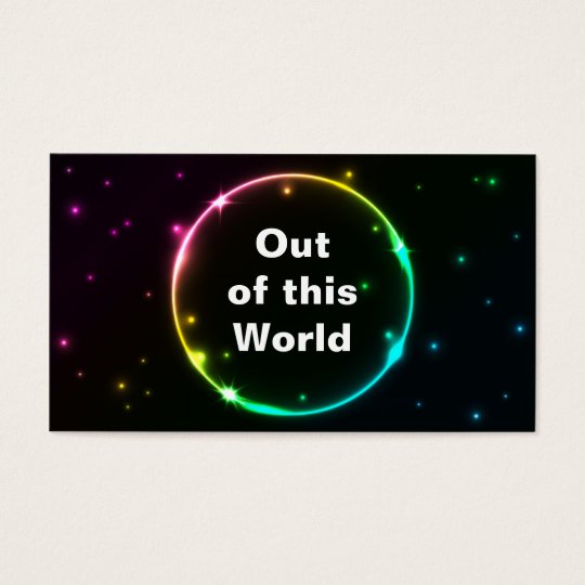 Circle lighting effect business card