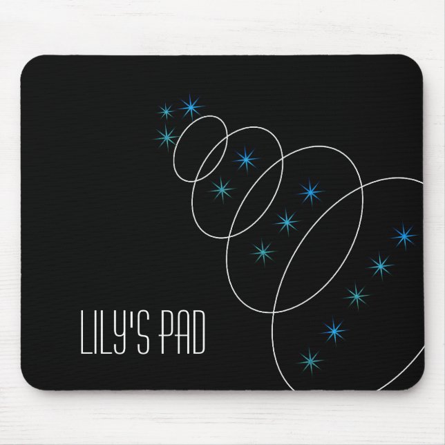 Circle Line and Stars Mouse Mat (Front)