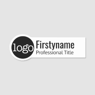 Circle Logo with First Name Professional Title Name Tag