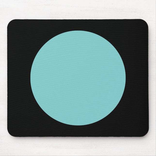Circle - Lt Blue Green and Black Mouse Mat (Front)