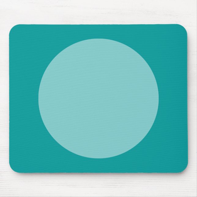 Circle - Lt Blue Green and Ocean Green Mouse Mat (Front)