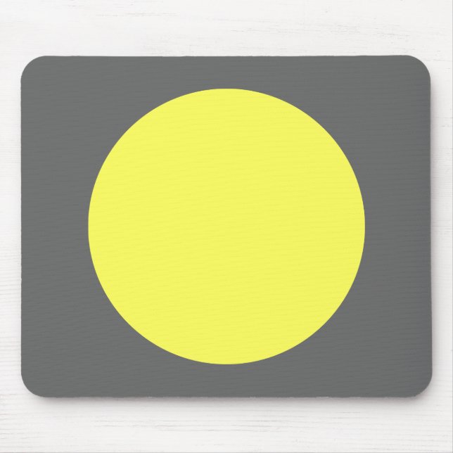 Circle - Lt Yellow and Grey Mouse Mat (Front)