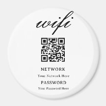 Circle Magnet | Modern Wifi Password Network