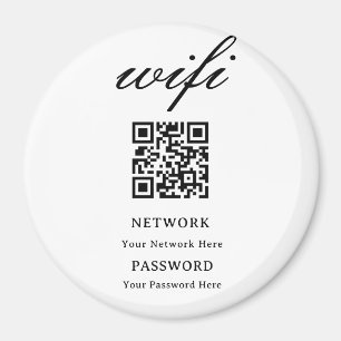 Circle Magnet Modern Wifi Password Network