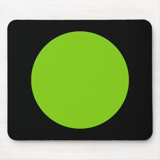 Circle - Martian Green and Black Mouse Mat (Front)