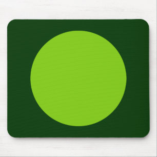 Circle - Martian Green and Dk Green Mouse Mat