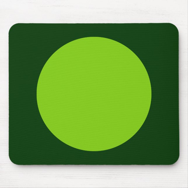 Circle - Martian Green and Dk Green Mouse Mat (Front)