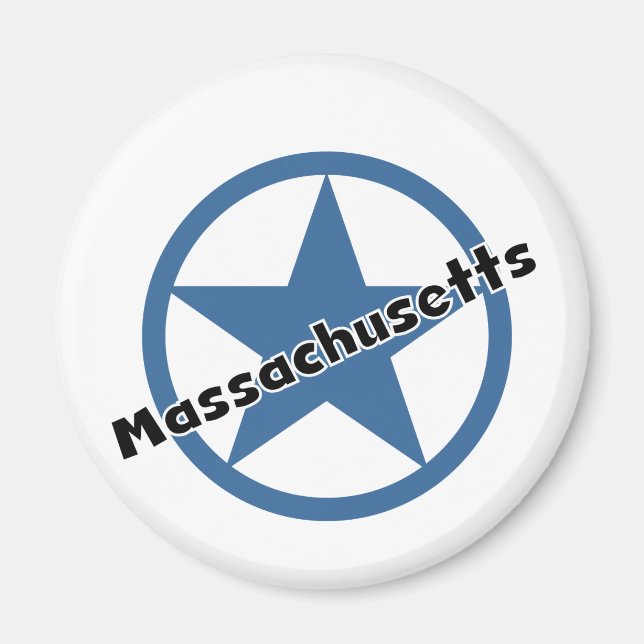 Circle Massachusetts Magnet (Front)