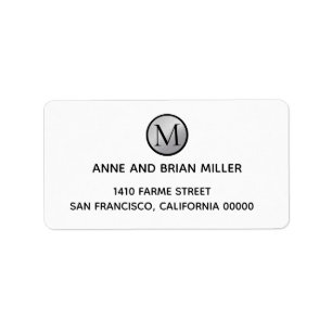 circle monogram bride & groom wedding white label