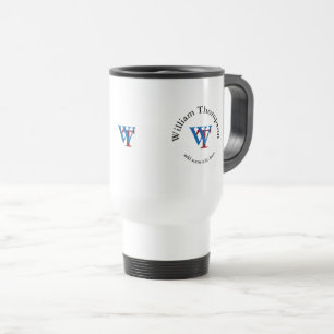 circle monogram - personalised promo logo travel mug