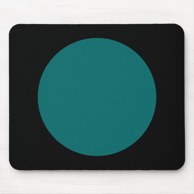 Circle - Moss Green and Black Mouse Mat (Front)