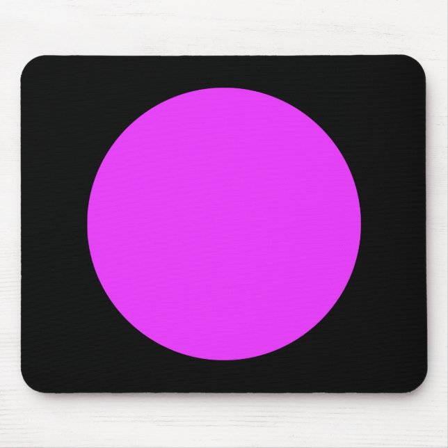 Circle - Neon Purple on Black Mouse Mat (Front)