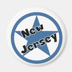 Circle New Jersey Magnet