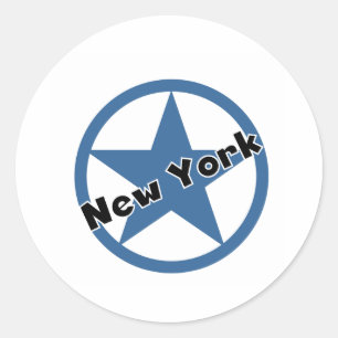 Circle New York Classic Round Sticker