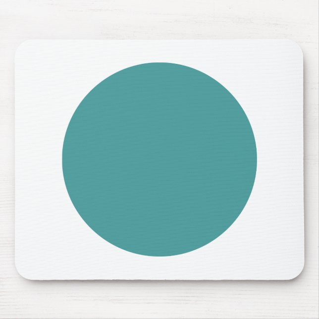 Circle - Ocean Green and White Mouse Mat (Front)