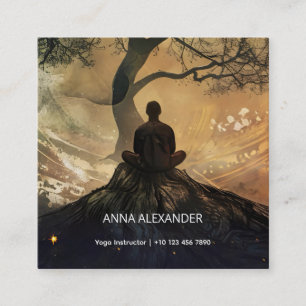 Circle of Becoming Symbolic Spiritual Design Square Business Card