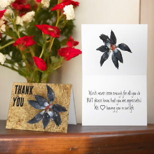 Circle of Black & White Chickens Eating Watermelon Card