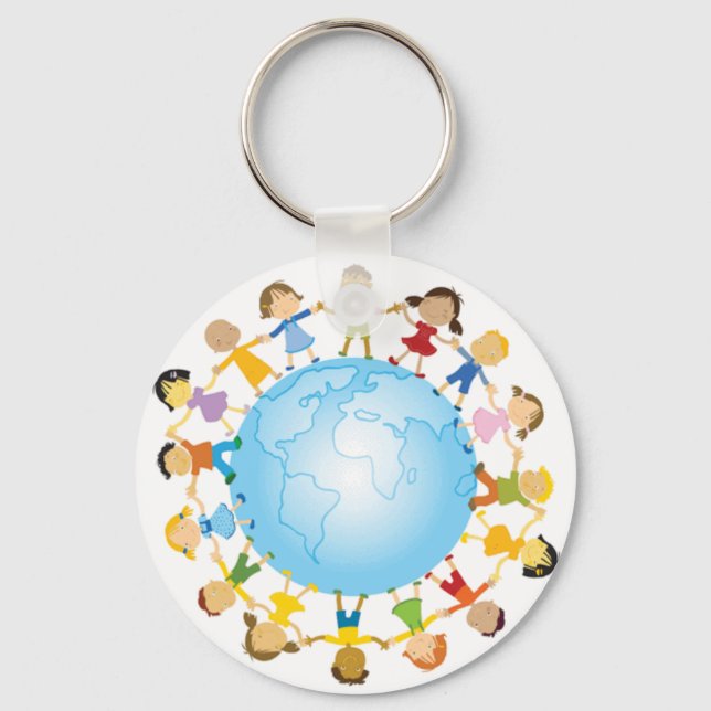 Circle of Children Around the World Key Ring (Front)