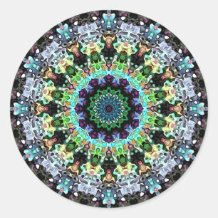 Circle of Colourful Symmetry Classic Round Sticker